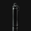 Schwarze VANYX Thermoflasche mit Clipdeckel in Seitenansicht