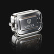 Kleine Vanyx Edelstahl-Lunchbox 550 ml mit Logo auf dem Deckel – kompakte Brotdose